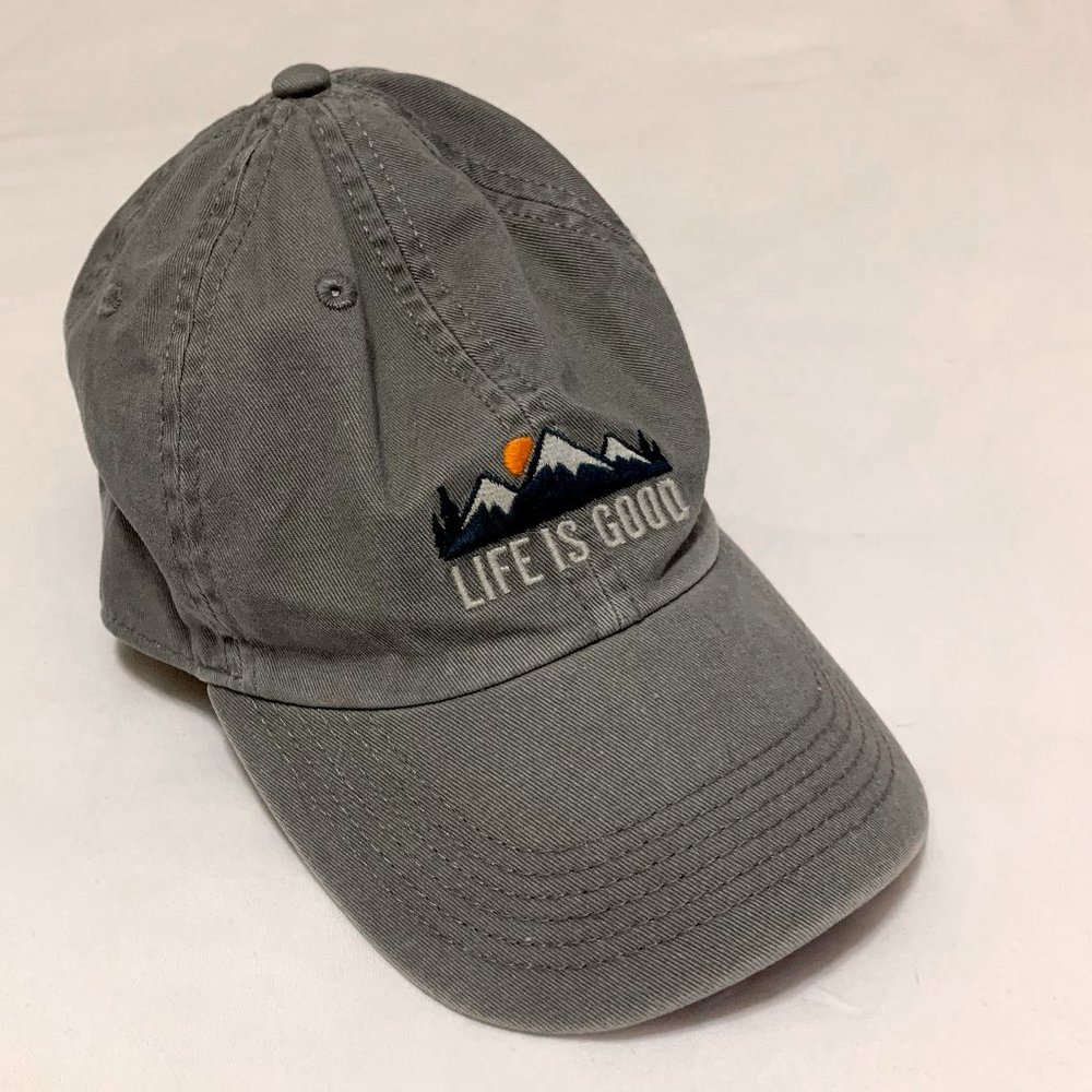 Life Is Good Hat - Mountain Sunset - Gray